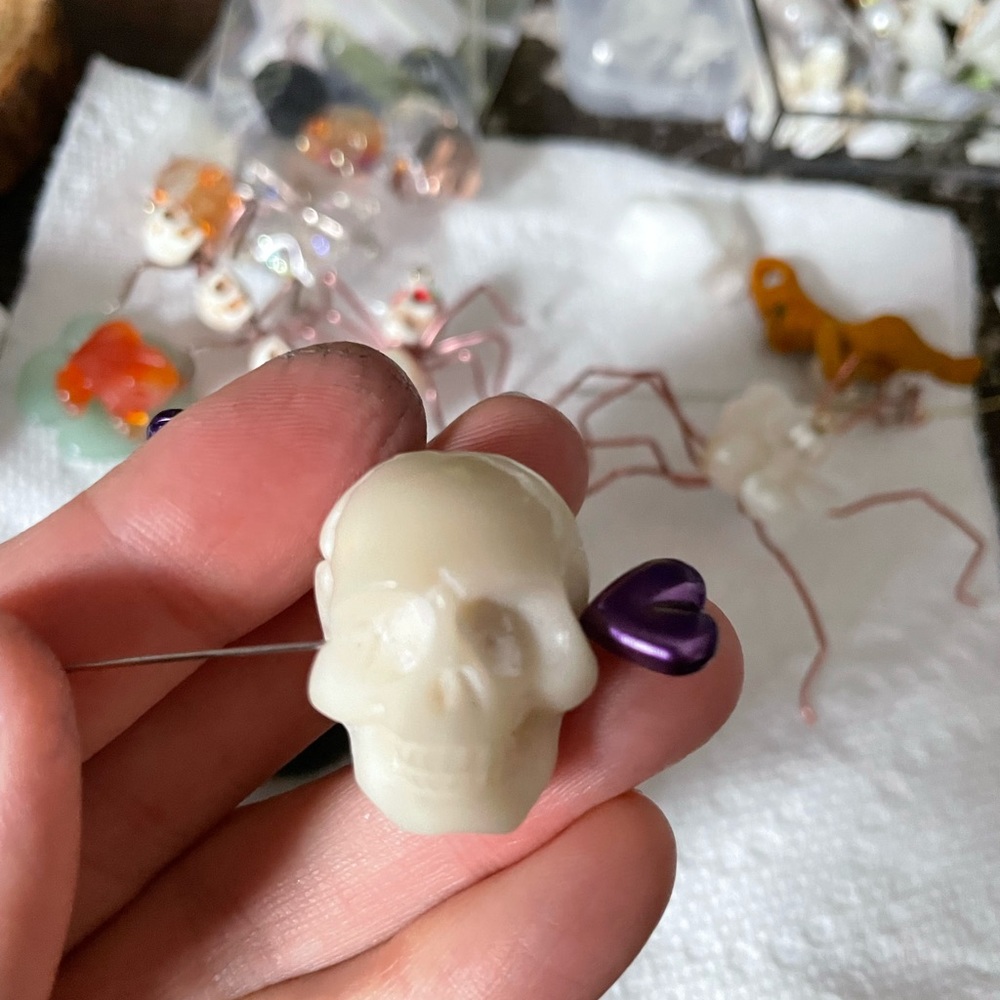 Tagua Nut skull carving ethically sourced from India NWOT